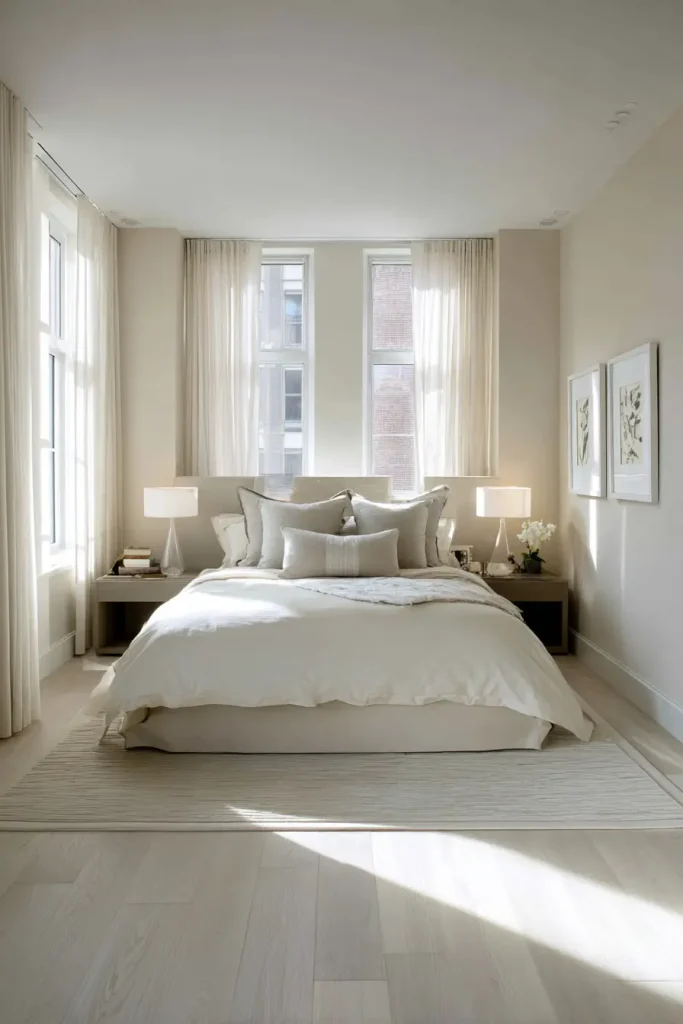 Centered Bed Layout for Balanced Bedrooms