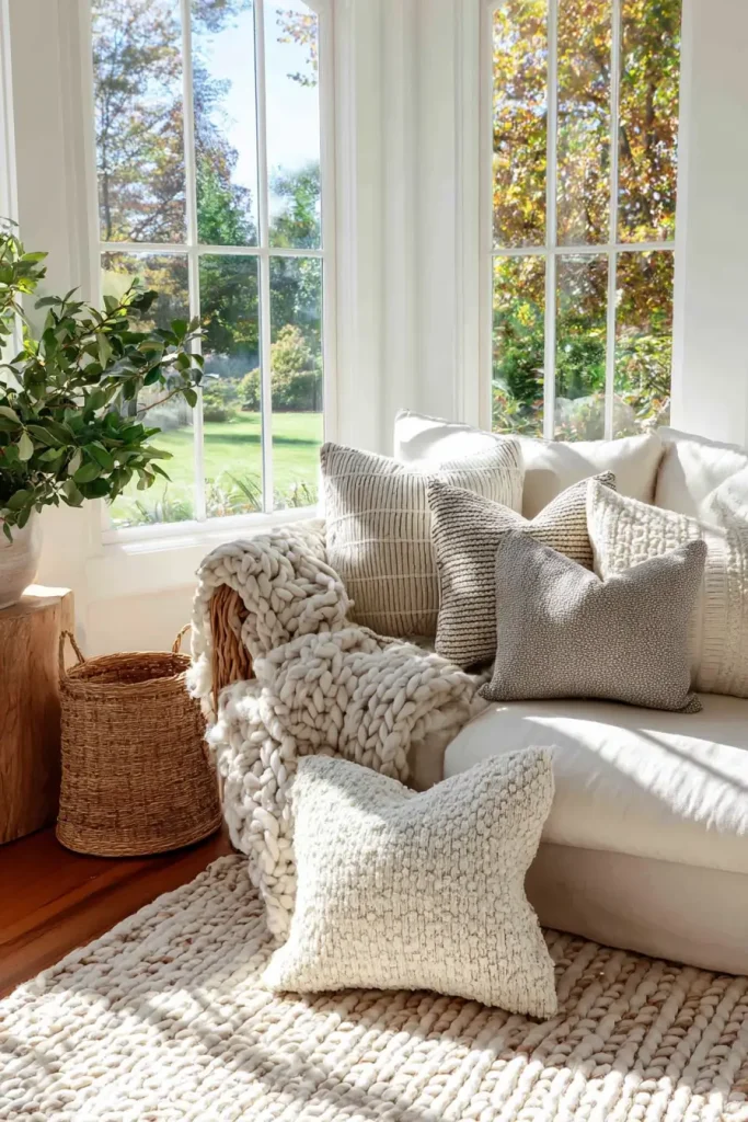 Cozy Textured Sunroom Design