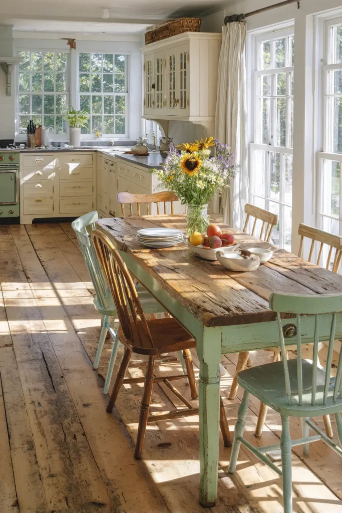 Farmhouse Tables Instead of Kitchen Islands