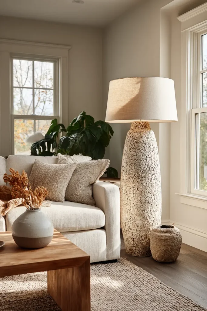 Floor Lamps with Textured Bases