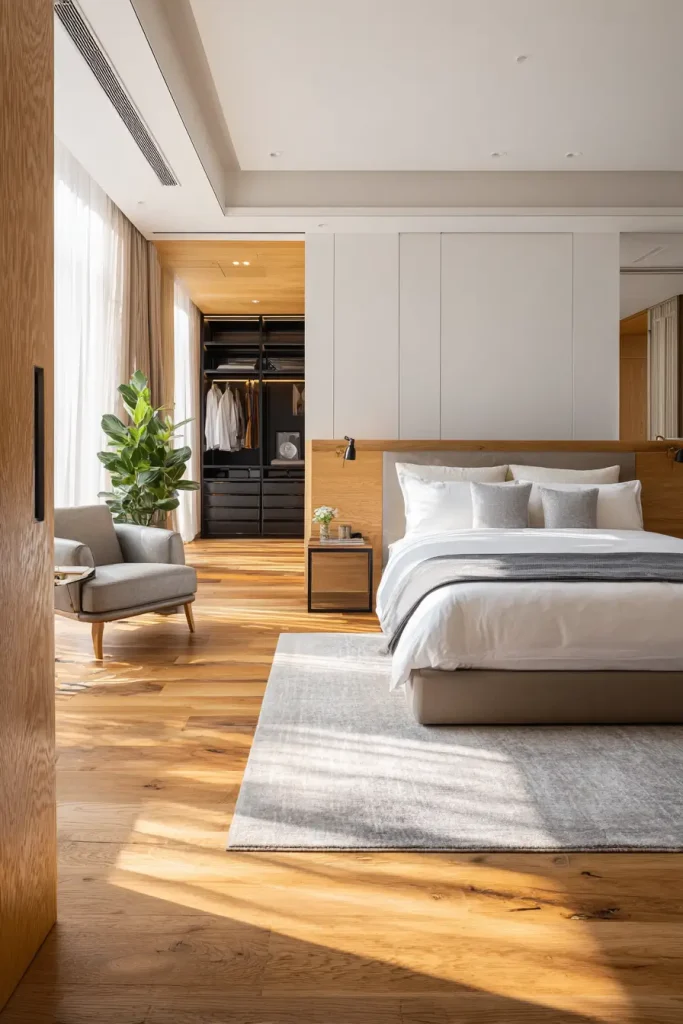 Master Bedroom Layout with Clear Zones