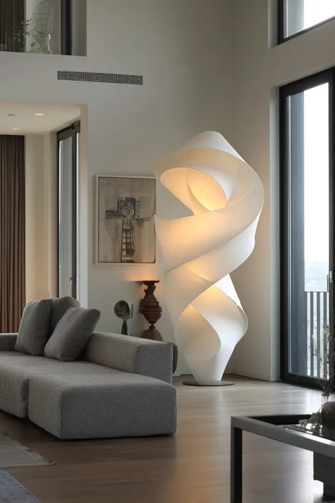 Sculptural Floor Lamps as Decor Pieces
