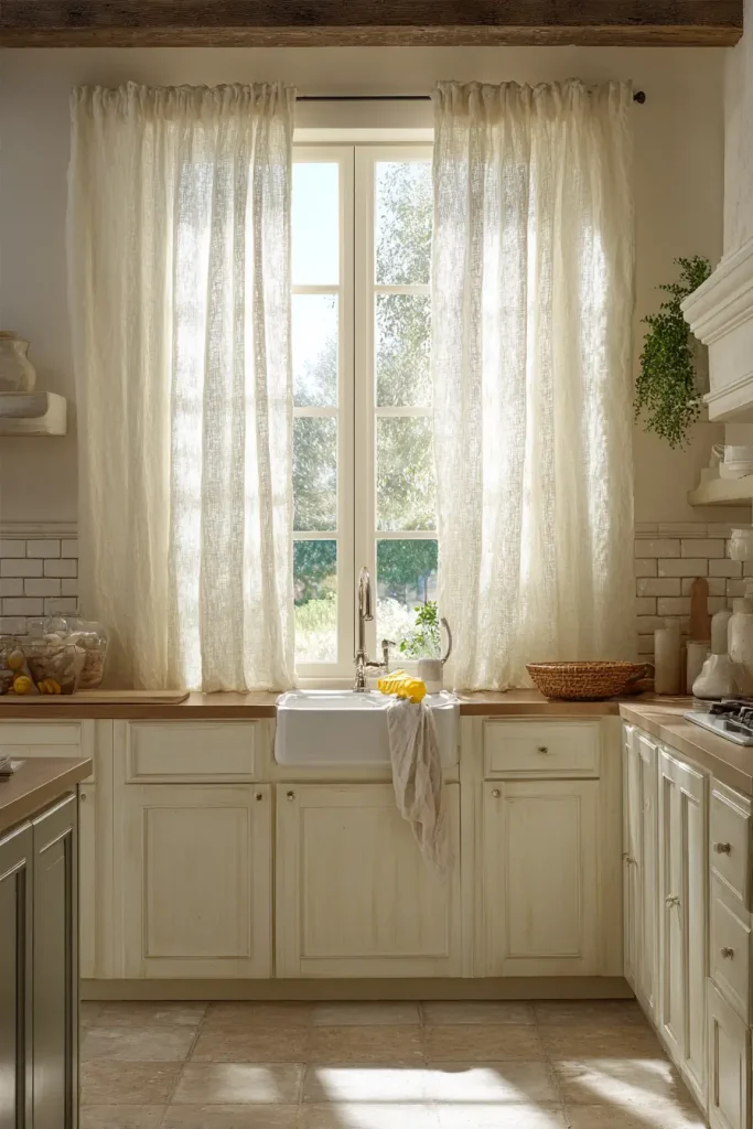 Soft Curtains Instead of Hard Window Treatments