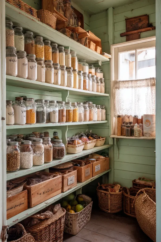 Vintage-Inspired Pantry Storage