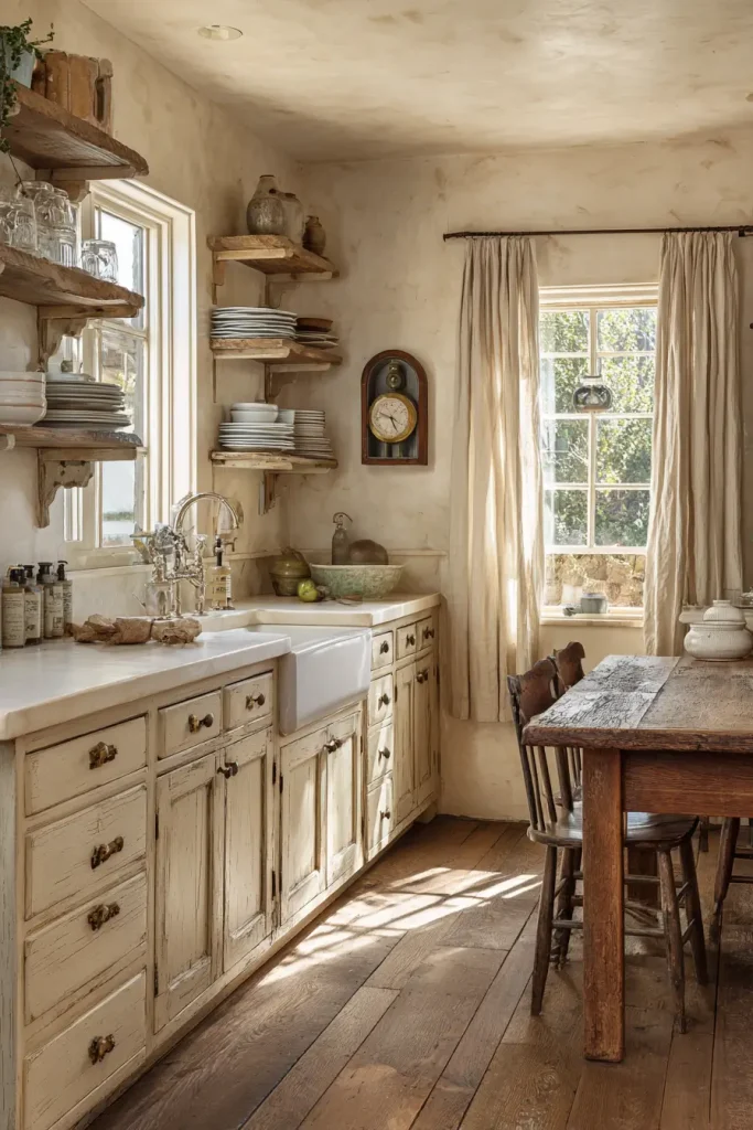 Vintage Kitchens with Soft Cream Cabinets