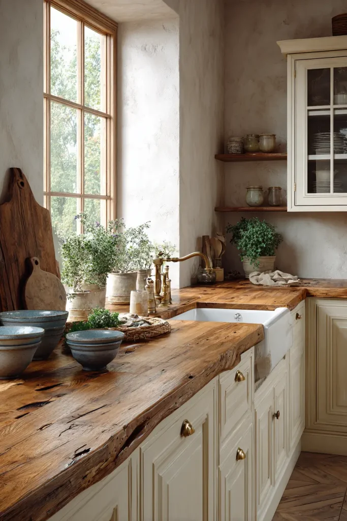 Vintage Kitchens with Warm Wood Countertops