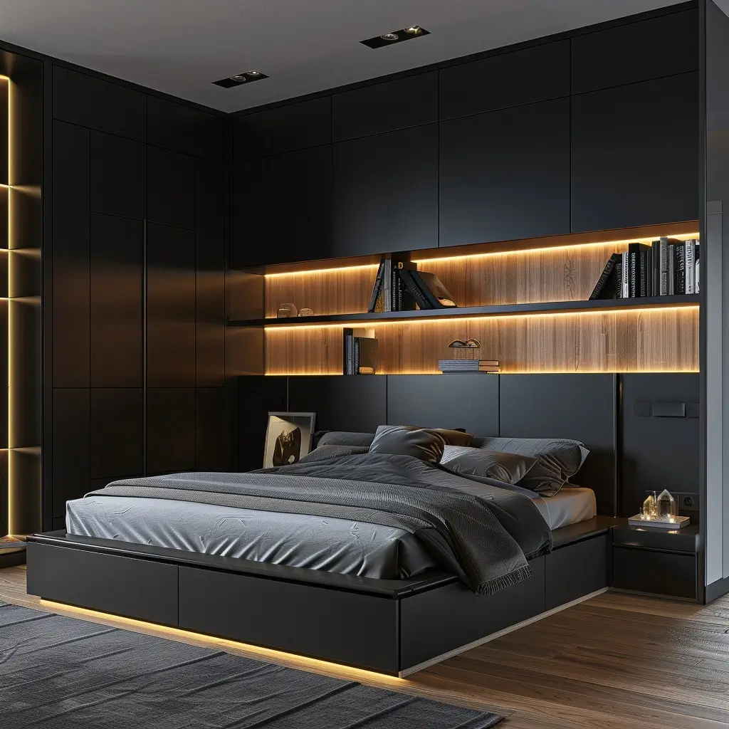 1. High-Contrast Accent Wall for Instant Drama