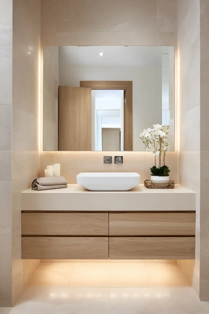 1. Install a Floating Vanity to Create Airflow