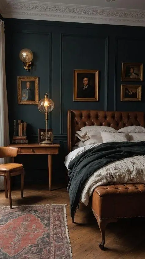 1. Paint the Ceiling Dark (Yes, Really) – Small Moody Bedroom Ideas 2026