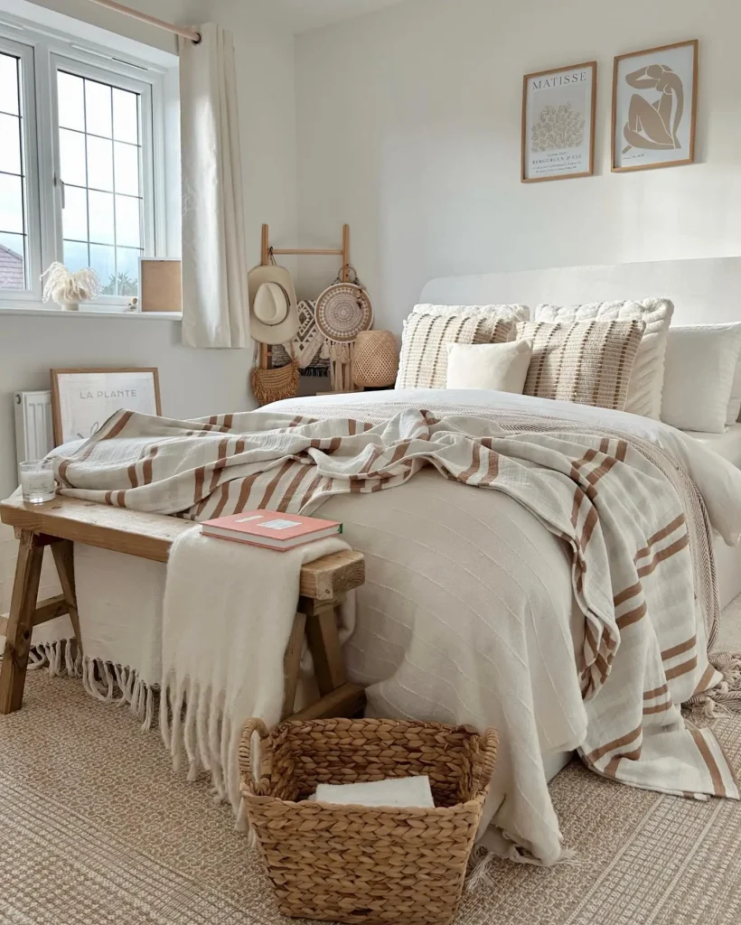 1. Upholstered Bench for a Soft, Cozy Look