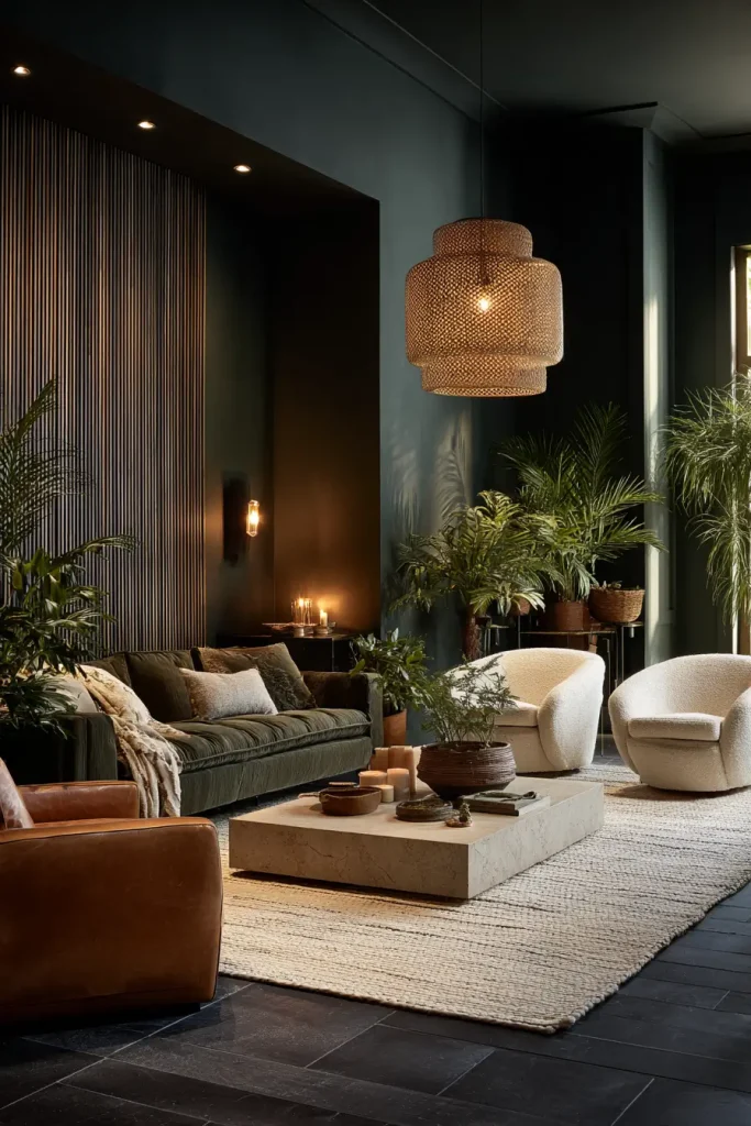 10. Bouclé Armchairs for Soft Contrast