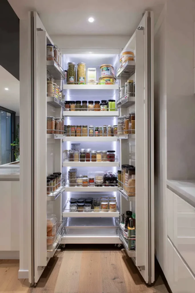 10. Incorporate a Slim Rolling Storage Cart