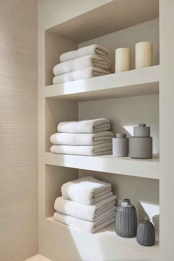 12. Keep Open Shelving Minimal and Styled