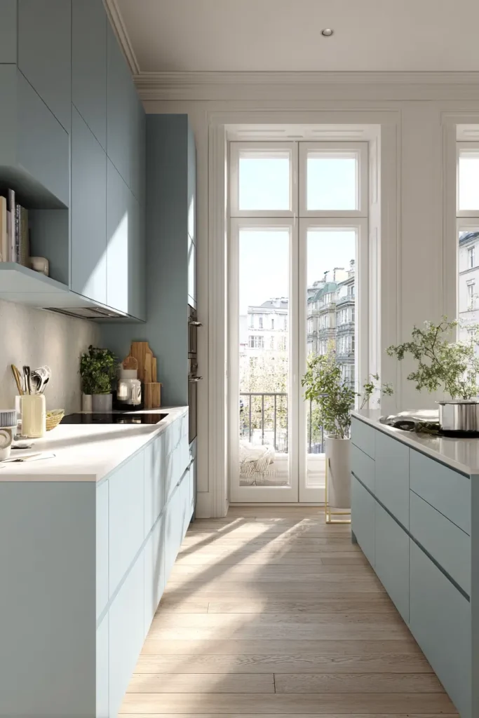 13. Keep It Simple with Scandinavian Blue Minimalism