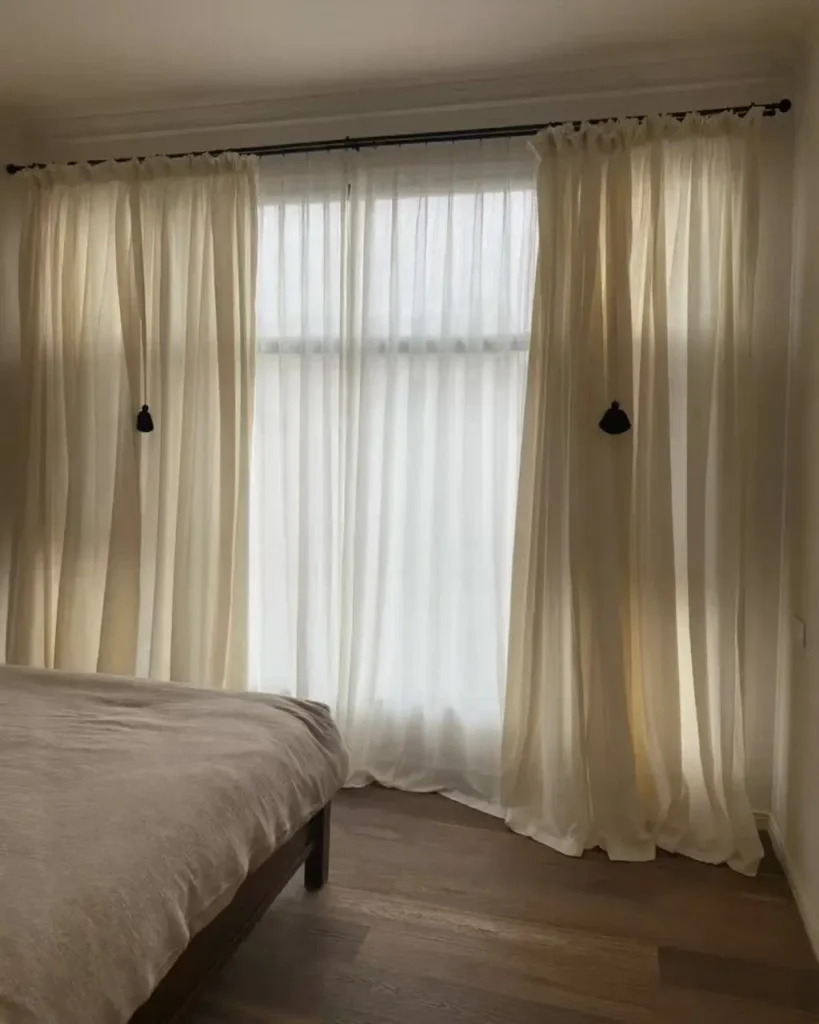 13. Why Textured Linen Curtains Feel Relaxed but Elegant