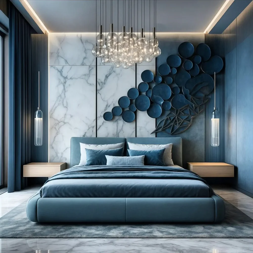 14. Hotel-Inspired Dark Bedroom Layout