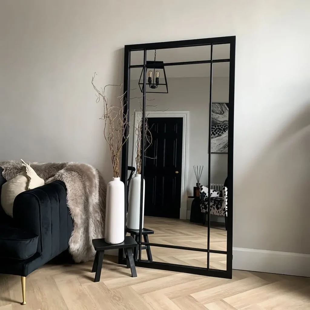 14. Layered Mirrors with Black Frames