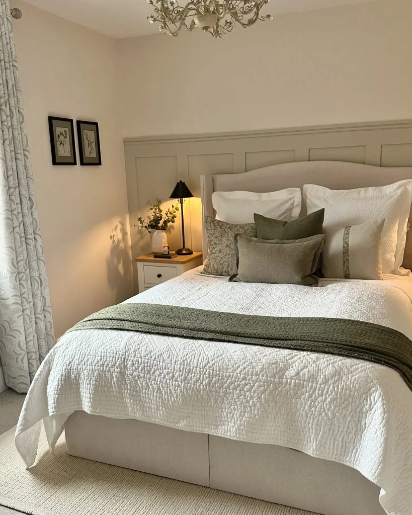 14. Soft Neutral Walls with Vintage Details