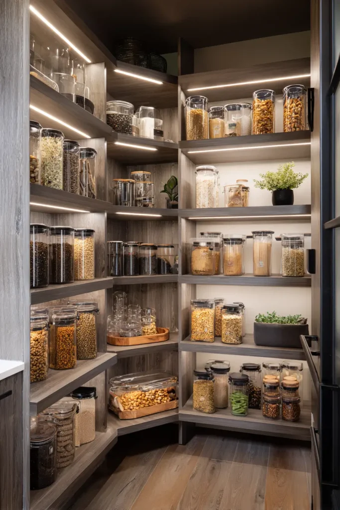 14. Utilize Corner Shelving for Hidden Potential