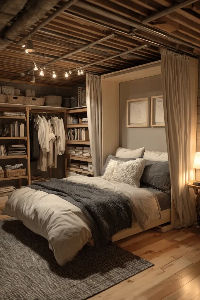 15. How to Turn Your Basement Into a Guest Bedroom