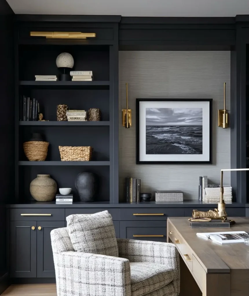 16. Gray Bedrooms with Built-In Storage