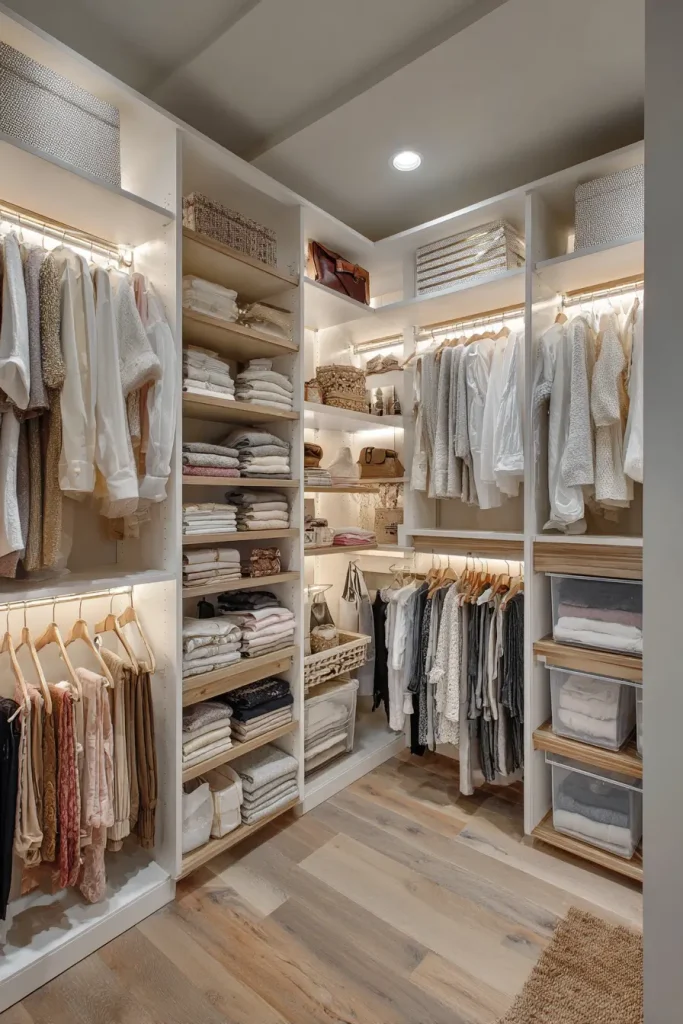 16. Use Corner Shelves and Custom Rods