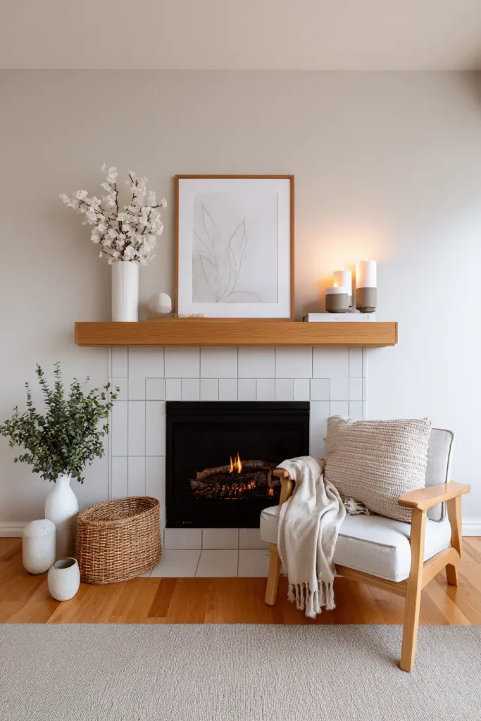 17. Style a Simple Fireplace Area