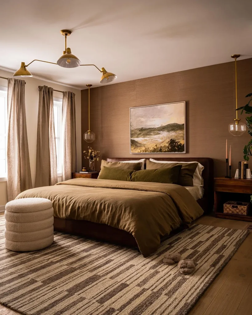 18. Gray Bedrooms with Statement Lighting