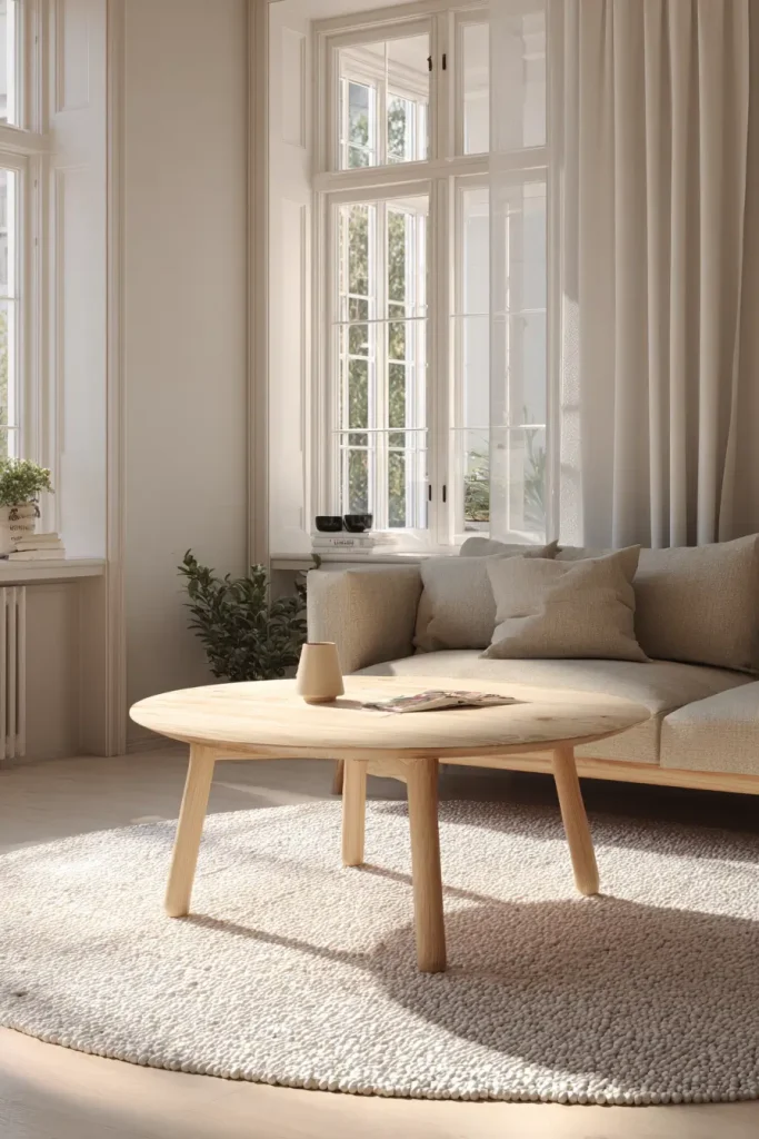 2. Choose a Light Wood Coffee Table