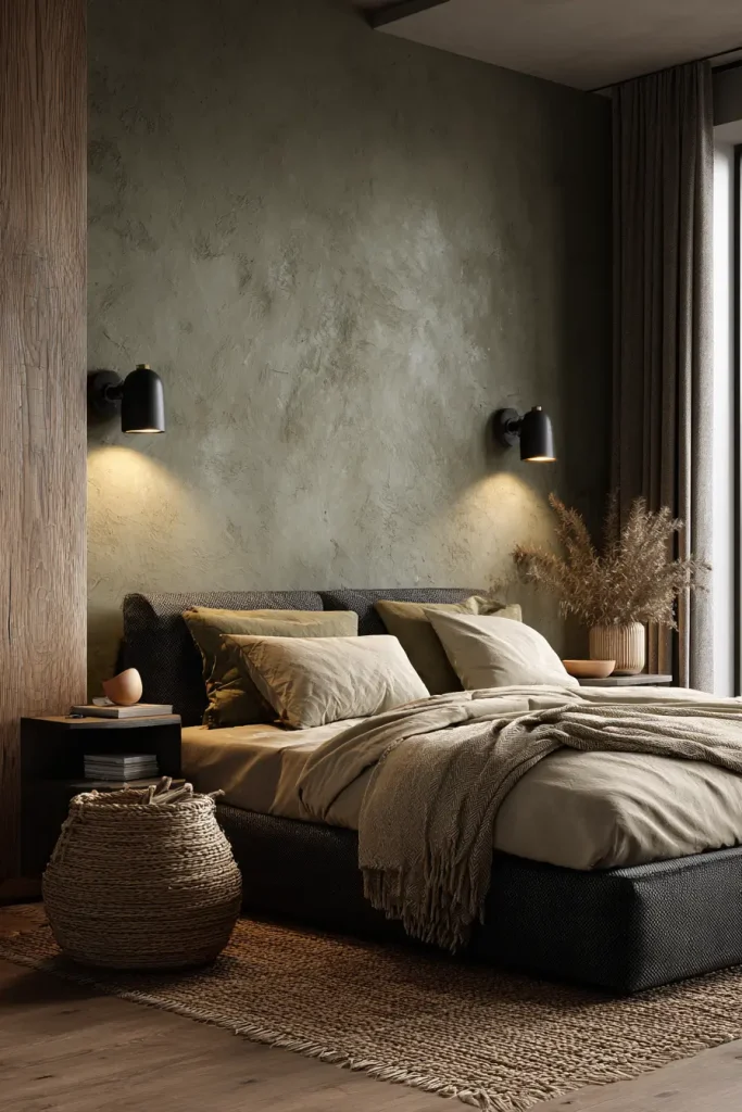 2. Earthy Olive Green for a Calm Retreat