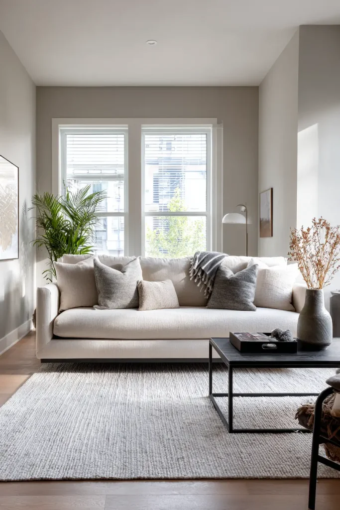 2. Greige for a Balanced Modern Look