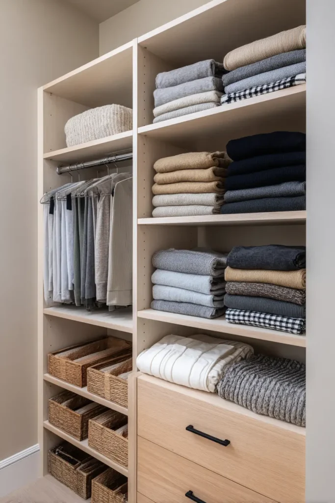 2. Install Slim Built-In Drawers to Reduce Clutter