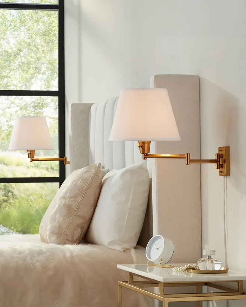 2. Wall-Mounted Swing Arm Lamps