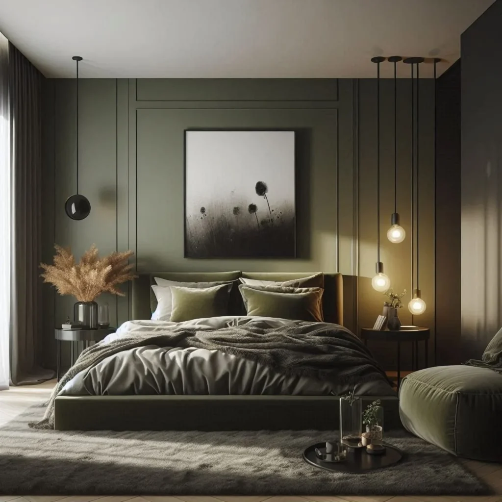 3. Dark Green Bedrooms That Feel Rich & Earthy