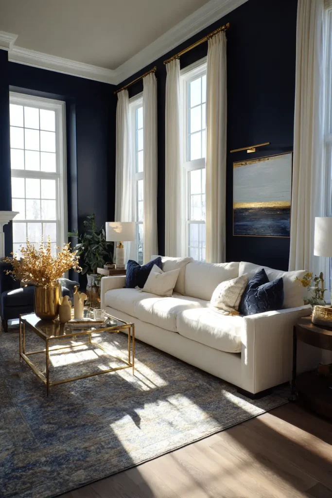 3. Deep Navy for Dramatic Elegance