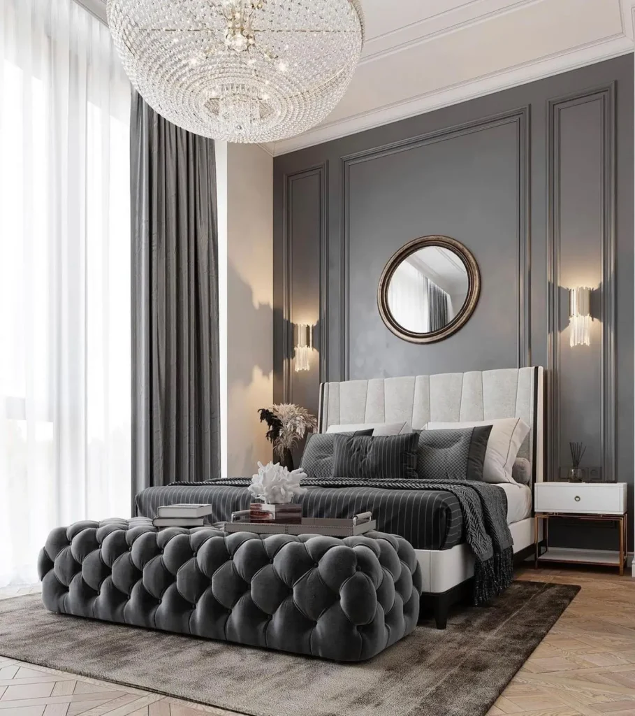 3. Gray and White Bedroom Combinations