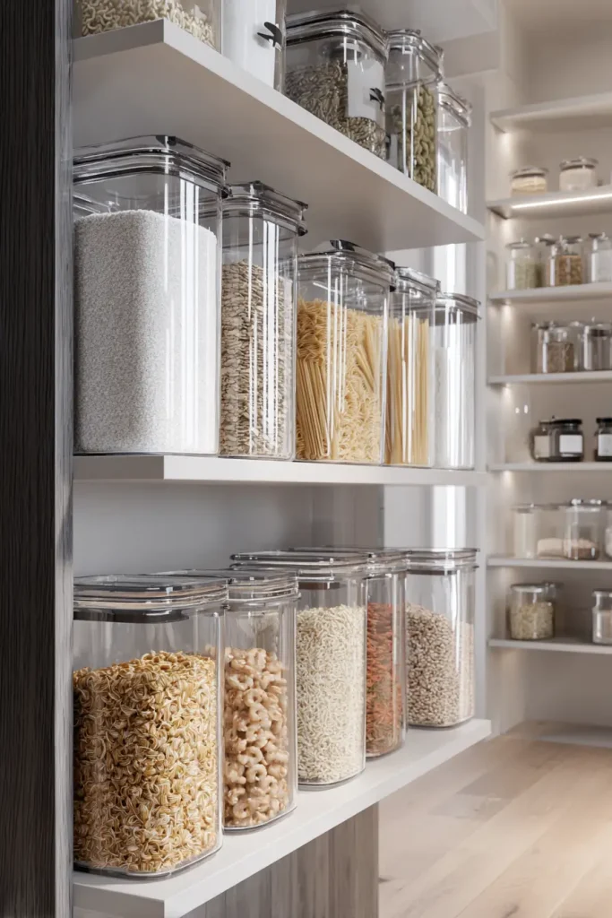 4. Switch to Clear Containers for Visual Calm