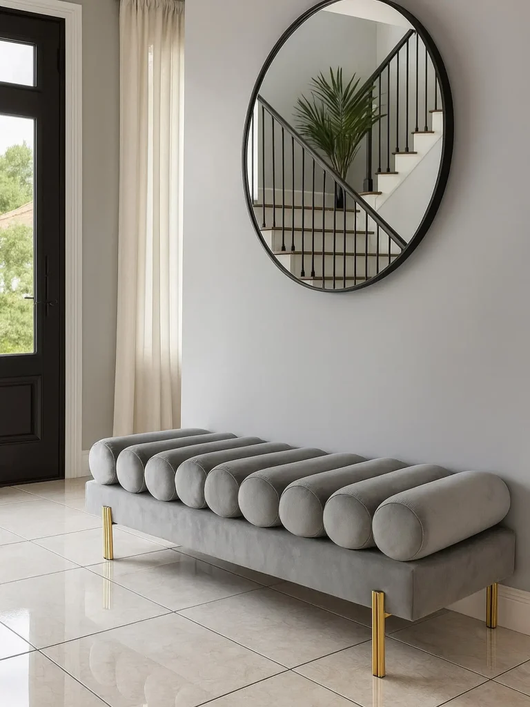4. Tufted Bench for a Luxury Feel