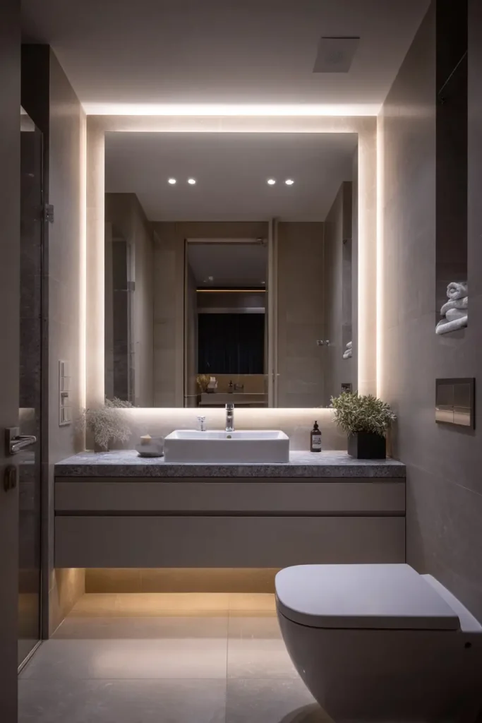 5. Install a Large Mirror to Double the Visual Space