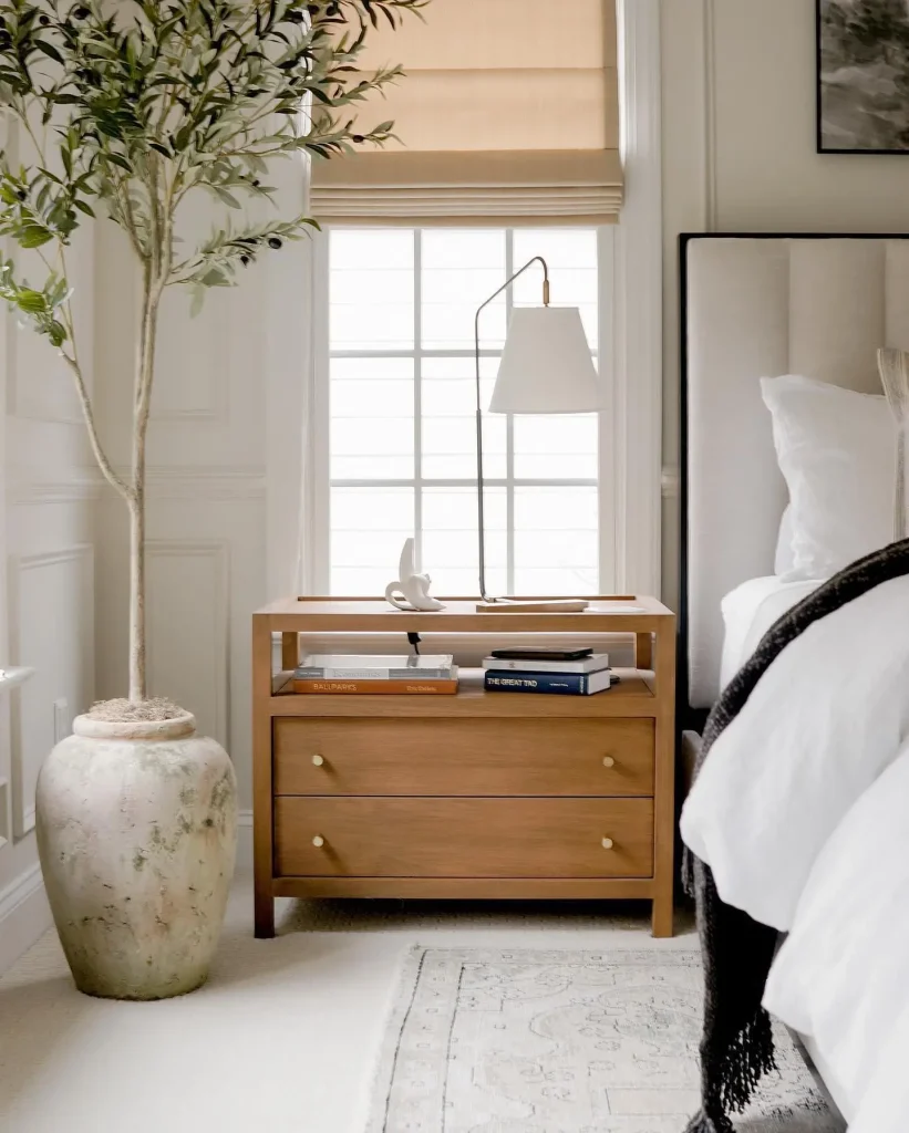 5. Replace Bulky Nightstands with Floating Shelves