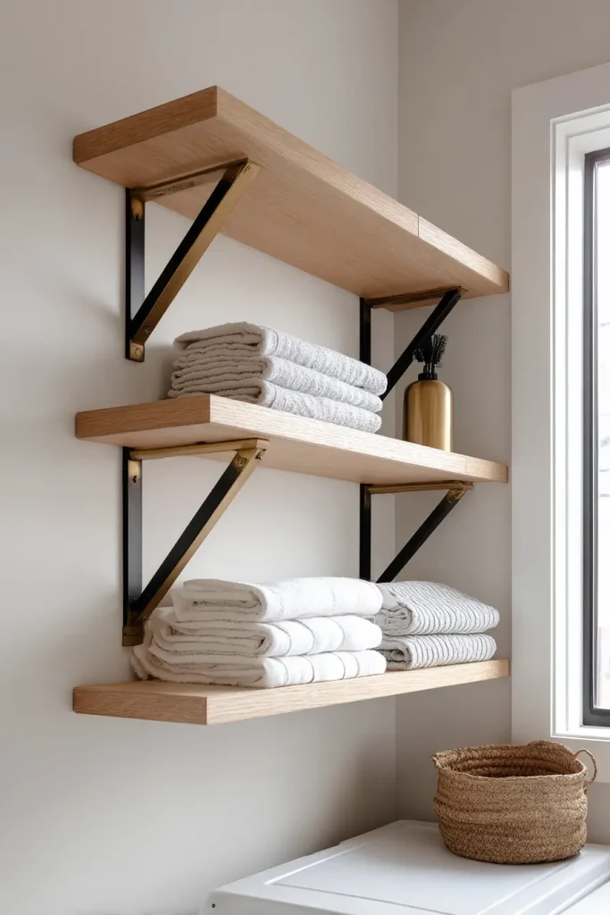 5. Slim Shelves for Small Laundry Rooms
