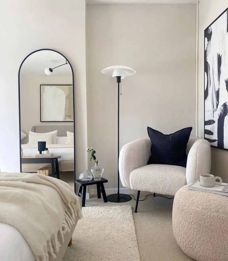 6. Bench with Metal Frame Accents