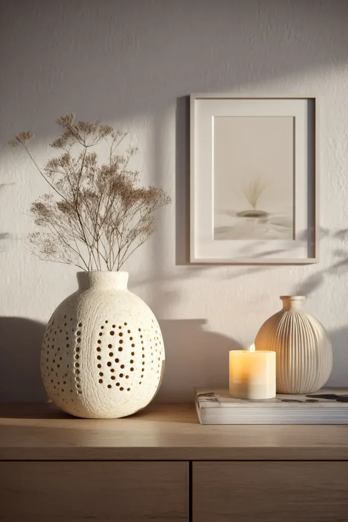 6. Mix Minimalism with Warm Decor
