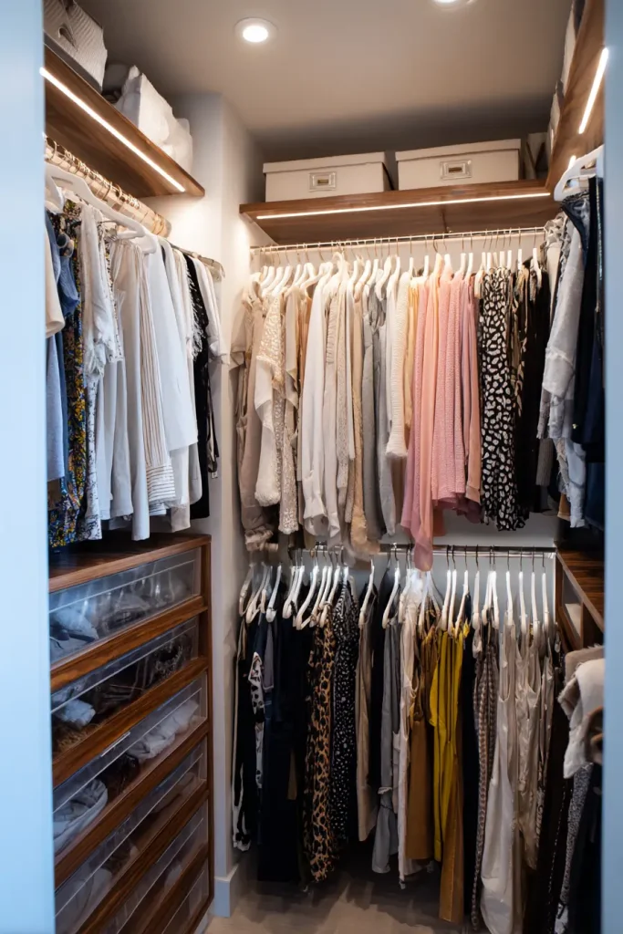 7. Switch to Matching Slim Hangers for Instant Calm