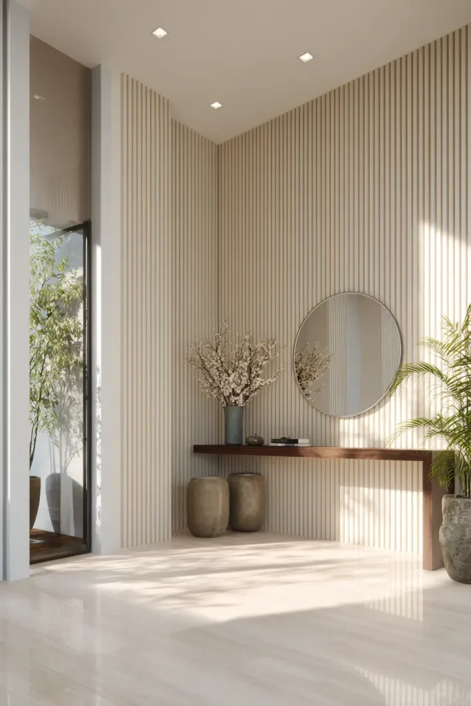 7. Use Vertical Wall Panels for Elegance