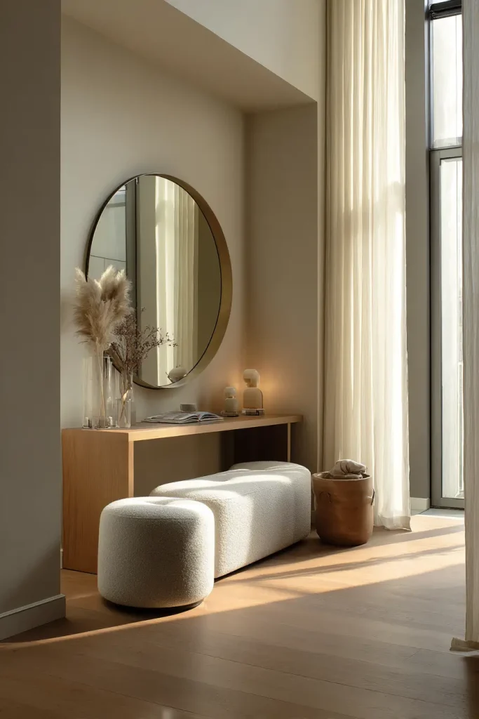 9. Add a Bench for Function and Comfort