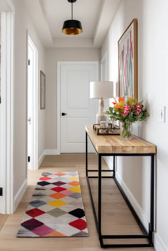 9. Add a Narrow Console Table for Style and Function