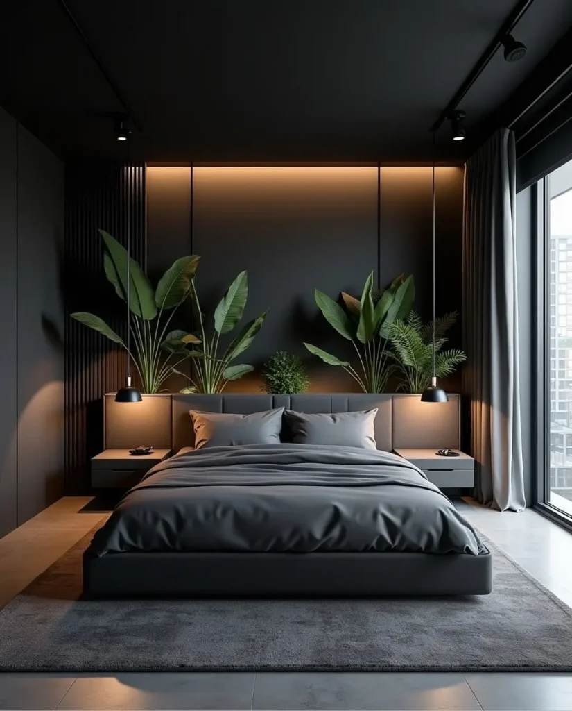 9. Modern Black & Sage Green Contrast