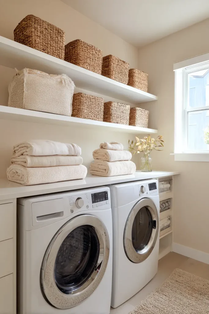9. White Shelves for a Clean, Fresh Feel