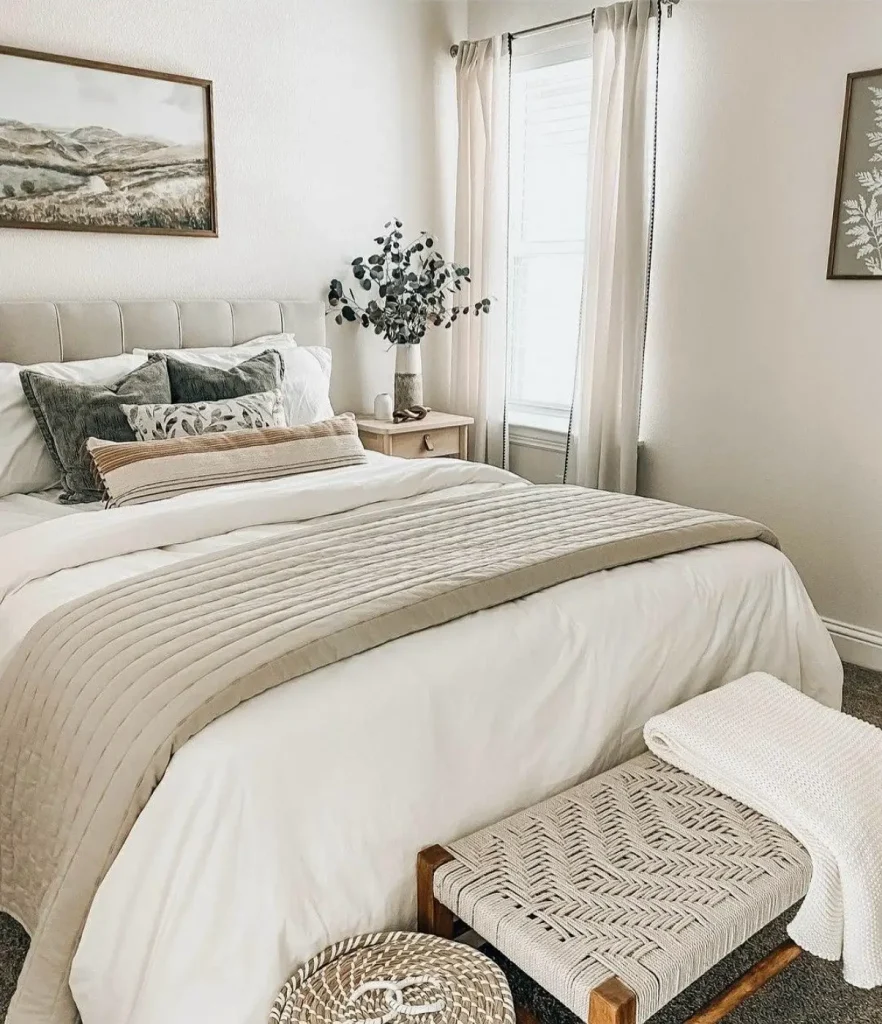 9. Woven or Rattan Bench